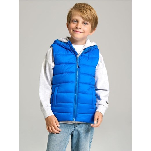 Sinsay - Pikowana kamizelka - niebieski Sinsay 128 Sinsay