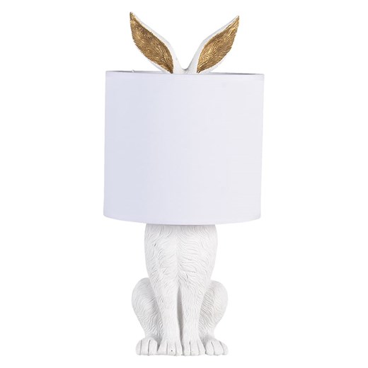 Clayre &amp; Eef Lampa stołowa w kolorze białym - wys. 45 cm onesize Limango Polska okazja