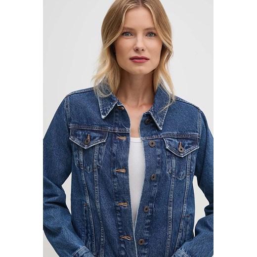 Pepe Jeans kurtka jeansowa REGULAR JACKET damska kolor granatowy przejściowa PL402432CT9 ze sklepu ANSWEAR.com w kategorii Kurtki damskie - zdjęcie 174115998