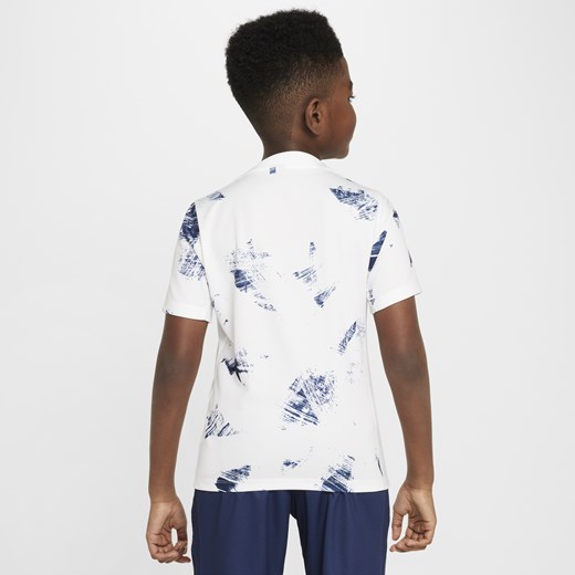 T-shirt chłopięce Nike biały z krótkimi rękawami dzianinowy