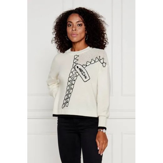 Marc Cain Wełniany sweter | Loose fit | z dodatkiem kaszmiru ze sklepu Gomez Fashion Store w kategorii Swetry damskie - zdjęcie 174119205