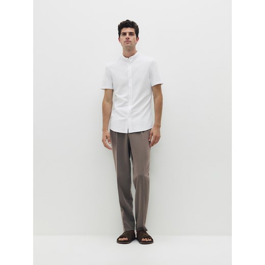 Reserved - Koszula slim fit ze stójką - biały ze sklepu Reserved w kategorii Koszule męskie - zdjęcie 174120867