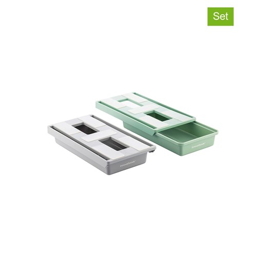 InnovaGoods Organizery (2 szt.) w kolorze zielono-szarym - 26 x 5 x 12,5 cm ze sklepu Limango Polska w kategorii Akcesoria i przechowywanie - zdjęcie 174121865