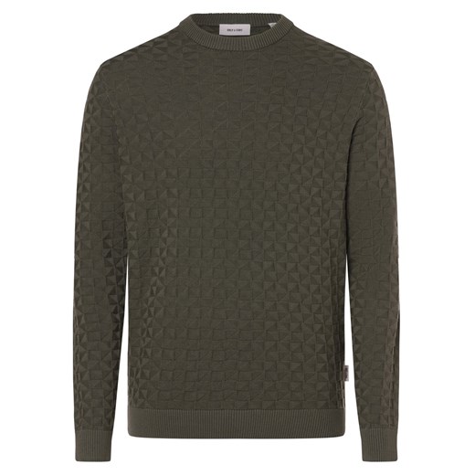 Only&Sons Męski sweter z dzianiny - ONSKalle Mężczyźni Bawełna trzcinowy jednolity ze sklepu vangraaf w kategorii Swetry męskie - zdjęcie 174122486
