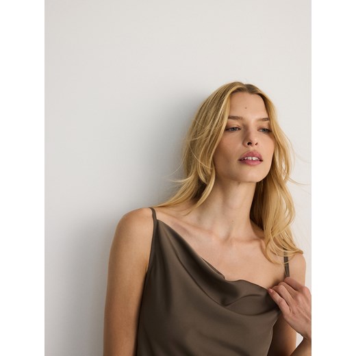 Reserved - Sukienka na ramiączkach - brązowy Reserved XL Reserved