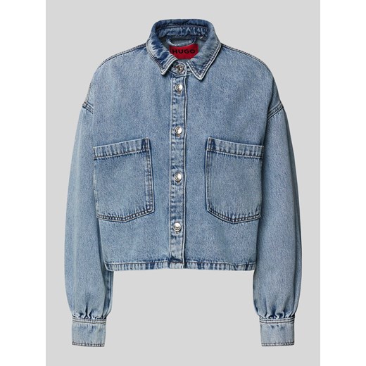 Kurtka jeansowa z kieszeniami na piersi ze sklepu Peek&Cloppenburg  w kategorii Kurtki damskie - zdjęcie 174128389
