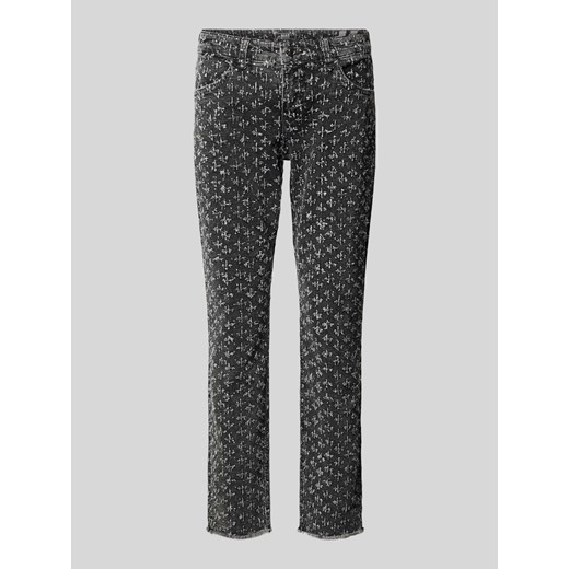Jeansy o kroju slim fit z fakturowanym wzorem ze sklepu Peek&Cloppenburg  w kategorii Jeansy damskie - zdjęcie 174128397