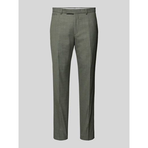 Spodnie do garnituru o kroju slim fit z efektem melanżu model ‘Kynd’ ze sklepu Peek&Cloppenburg  w kategorii Spodnie męskie - zdjęcie 174128459