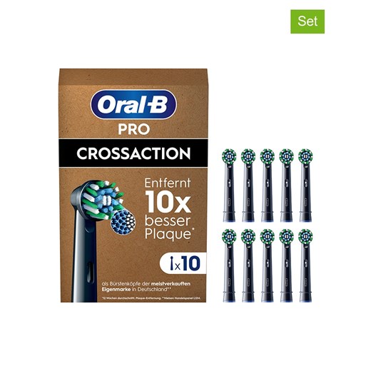 Oral-B Wymienne końcówki (10 szt.) &quot;Pro CrossAction&quot; w kolorze czarnym ze sklepu Limango Polska w kategorii Szczoteczki do zębów - zdjęcie 174133839