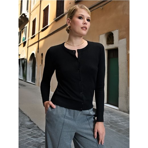 Sinsay - Sweter na guziki - czarny ze sklepu Sinsay w kategorii Swetry damskie - zdjęcie 174134578