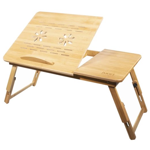 Bambusowy stolik pod laptopa z uchylnym blatem - Mikit 4X ze sklepu Edinos.pl w kategorii Stoliki kawowe - zdjęcie 174135085