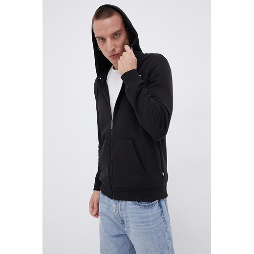Puma Bluza 586702 męska kolor czarny z kapturem gładka ze sklepu ANSWEAR.com w kategorii Bluzy męskie - zdjęcie 174136137