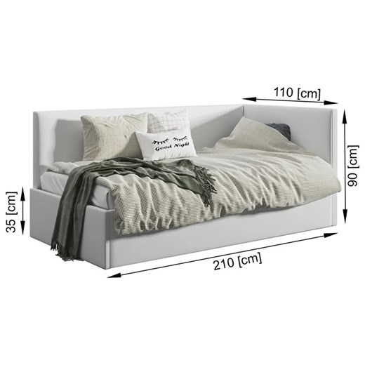 Musztardowy tapczan z oparciem Sorento - 3 rozmiary Elior One Size Edinos.pl
