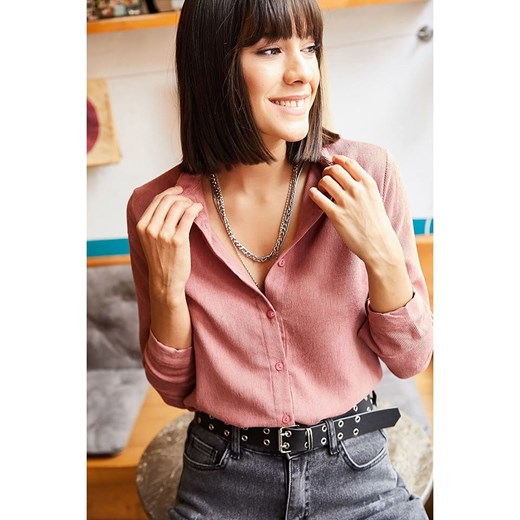 Olalook Bluzka dzianinowa &quot;Olalook&quot; w kolorze jasnoróżowym ze sklepu Limango Polska w kategorii Koszule damskie - zdjęcie 174137606