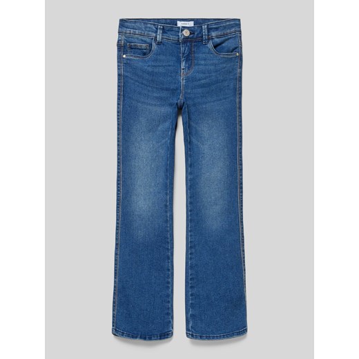 Jeansy o kroju skinny fit z poszerzaną nogawką i 5 kieszeniami model ‘POLLY’ ze sklepu Peek&Cloppenburg  w kategorii Spodnie chłopięce - zdjęcie 174140238