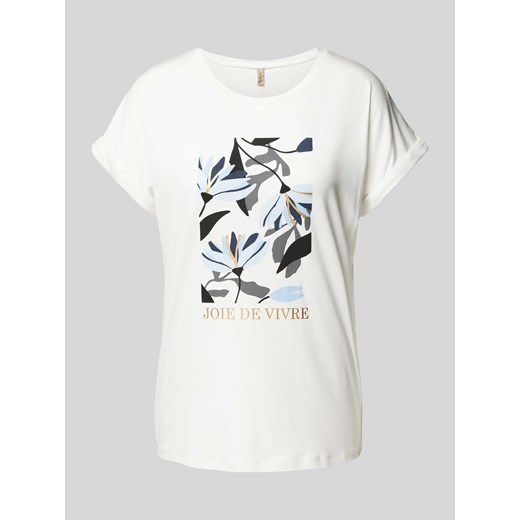 T-shirt z nadrukiem z motywem i napisem model ‘MARICA’ ze sklepu Peek&Cloppenburg  w kategorii Bluzki damskie - zdjęcie 174140378