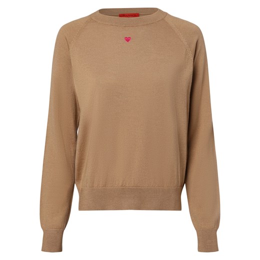 MAX&Co. Sweter damski - doberman Kobiety wełna ze strzyży wielbłądzi jednolity ze sklepu vangraaf w kategorii Swetry damskie - zdjęcie 174141149