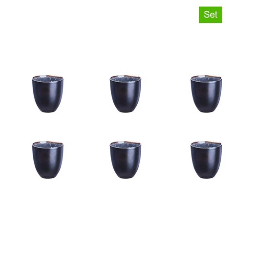 Björn Kubki (6 szt.) "Iris" w kolorze granatowym - 150 ml ze sklepu Limango Polska w kategorii Kubki - zdjęcie 174142246
