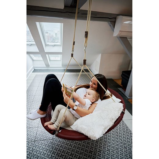 Hudora Huśtawka "Lounge" w kolorze czerwonym - Ø 110 cm - 3+ Hudora onesize okazyjna cena Limango Polska