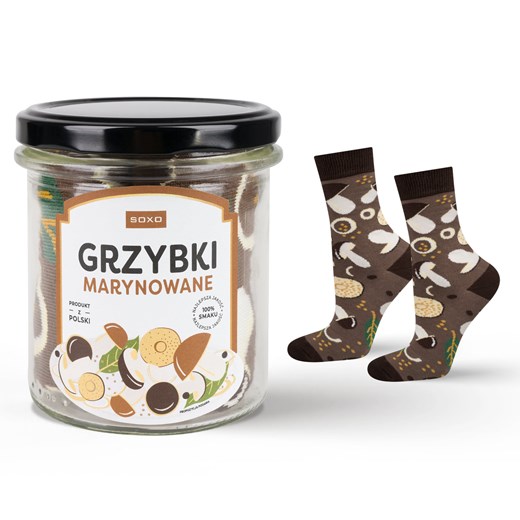 Skarpetki męskie | damskie SOXO grzybki marynowane w słoiku ze sklepu Sklep SOXO w kategorii Skarpetki męskie - zdjęcie 174144157