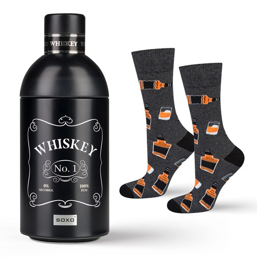 Skarpetki męskie kolorowe SOXO GOOD STUFF | Whiskey w butelce | prezent dla niego ze sklepu Sklep SOXO w kategorii Skarpetki męskie - zdjęcie 174144189