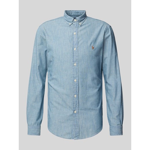 Koszula casualowa o kroju slim fit z wyhaftowanym logo ze sklepu Peek&Cloppenburg  w kategorii Koszule męskie - zdjęcie 174146395