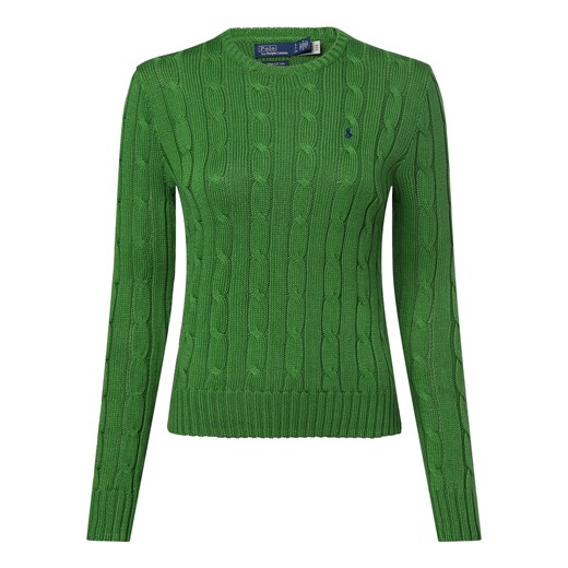 Polo Ralph Lauren Sweter damski Kobiety Bawełna trawiasty jednolity ze sklepu vangraaf w kategorii Swetry damskie - zdjęcie 174146708