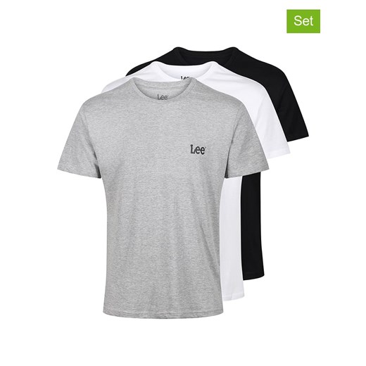 LEE Underwear Koszulki (3 szt.) &quot;Arlen&quot; w kolorze czarnym, białym i szarym ze sklepu Limango Polska w kategorii T-shirty męskie - zdjęcie 174147217