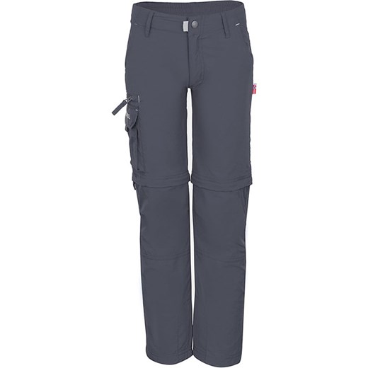 Trollkids Spodnie trekkingowe Zipp-Off &quot;Oppland&quot; - Slim fit - w kolorze antracytowym ze sklepu Limango Polska w kategorii Spodnie chłopięce - zdjęcie 174147357