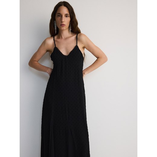 Sukienka Reserved maxi w serek 