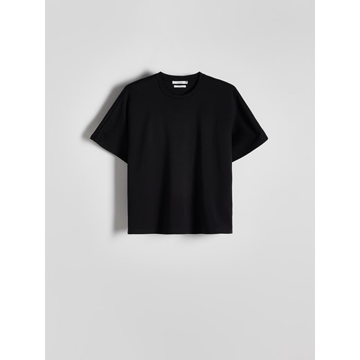 Reserved - T-shirt kimono z modalem - czarny ze sklepu Reserved w kategorii Bluzki damskie - zdjęcie 174150866
