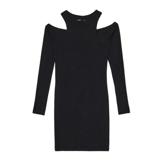 Cropp - Czarna sukienka mini z wycięciami - czarny Cropp M Cropp