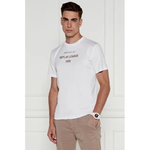Replay T-shirt | Regular Fit ze sklepu Gomez Fashion Store w kategorii T-shirty męskie - zdjęcie 174152068