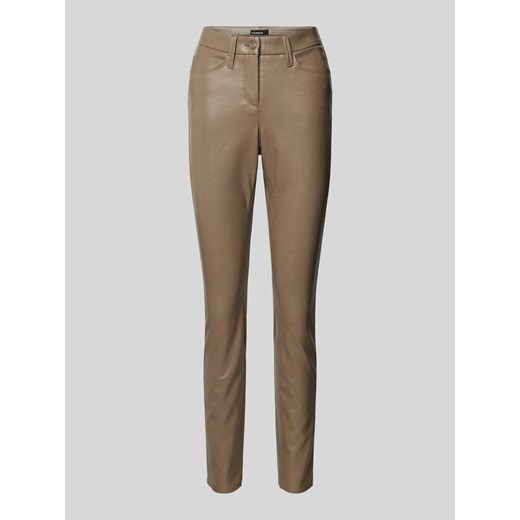 Spodnie o kroju slim fit z imitacji skóry model ‘RAY’ ze sklepu Peek&Cloppenburg  w kategorii Spodnie damskie - zdjęcie 174153119
