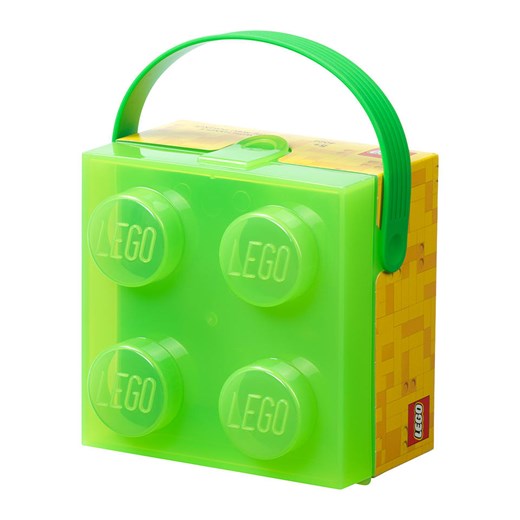 LEGO Pojemnik  &quot;Brick 4&quot; w kolorze zielonym na lunch - 16,5 x 11,6 x Lego onesize wyprzedaż Limango Polska