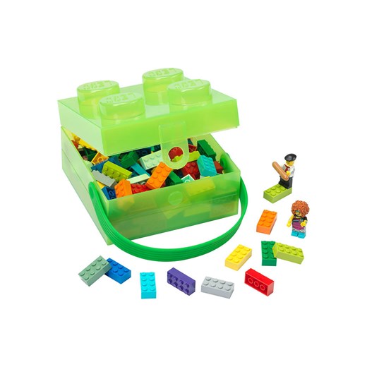 LEGO Pojemnik  &quot;Brick 4&quot; w kolorze zielonym na lunch - 16,5 x 11,6 x Lego onesize wyprzedaż Limango Polska