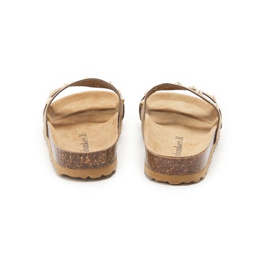 BABUNKERS Family Skórzane klapki w kolorze jasnobrązowym Babunkers Family 40 okazja Limango Polska