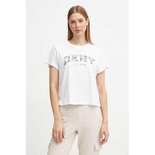 Dkny t-shirt bawełniany damski kolor biały DP4T9991 ze sklepu ANSWEAR.com w kategorii Bluzki damskie - zdjęcie 174157416