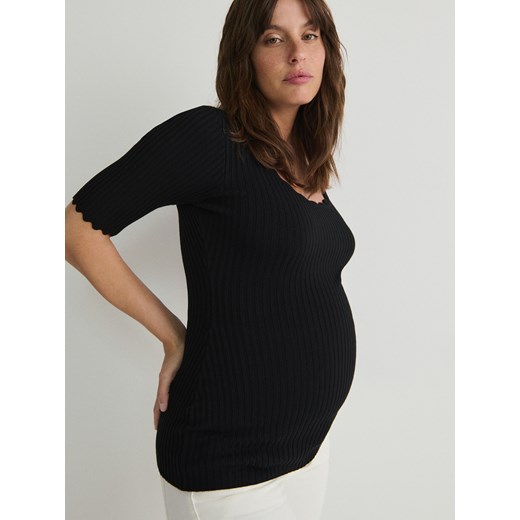 Reserved - Bluzka z wiskozy - czarny Reserved XS Reserved