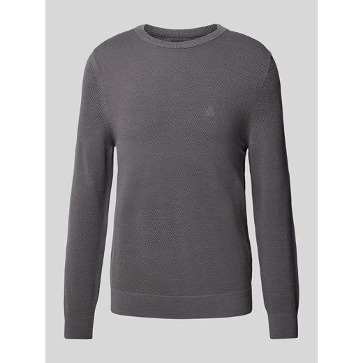 Sweter z dzianiny z wyhaftowanym logo ze sklepu Peek&Cloppenburg  w kategorii Swetry męskie - zdjęcie 174161805