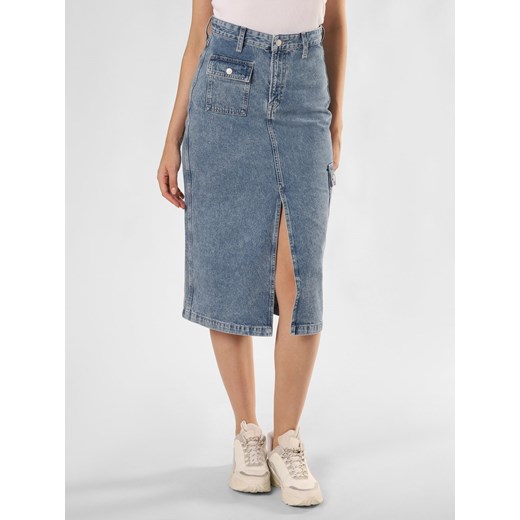 Tommy Jeans Dżinsowa spódnica damska - Claire Kobiety Bawełna medium stone jednolity ze sklepu vangraaf w kategorii Spódnice - zdjęcie 174162947