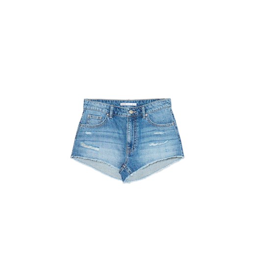 Cropp - Niebieskie jeansowe szorty - niebieski ze sklepu Cropp w kategorii Szorty - zdjęcie 174163396