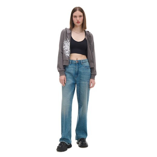Cropp - Niebieskie jeansy baggy - niebieski Cropp 34 Cropp