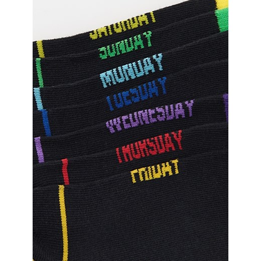 Reserved - Skarpetki 7 pack - czarny Reserved 37/39 Reserved