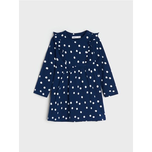 Sinsay - Sukienka z falbanami - granatowy Sinsay 68 Sinsay