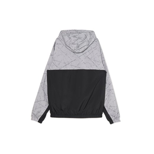 Cropp - Dwukolorowa kurtka z nadrukiem - szary Cropp S Cropp