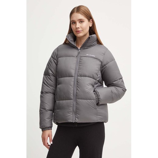 Columbia kurtka Puffect damska kolor szary zimowa 2090291 ze sklepu ANSWEAR.com w kategorii Kurtki damskie - zdjęcie 174170105