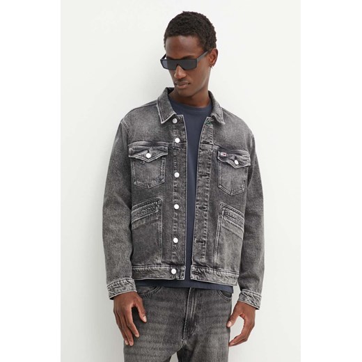 Tommy Jeans kurtka męska kolor czarny przejściowa DM0DM19362 ze sklepu ANSWEAR.com w kategorii Kurtki męskie - zdjęcie 174170159