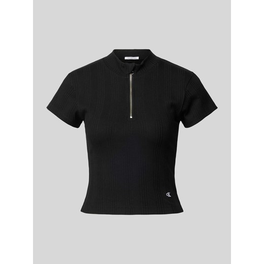 T-shirt ze stójką i zamkiem błyskawicznym ze sklepu Peek&Cloppenburg  w kategorii Bluzki damskie - zdjęcie 174170685