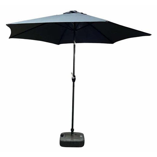 Ciemnoszary klasyczny parasol do ogrodu - Ancor ze sklepu Edinos.pl w kategorii Parasole ogrodowe - zdjęcie 174171205